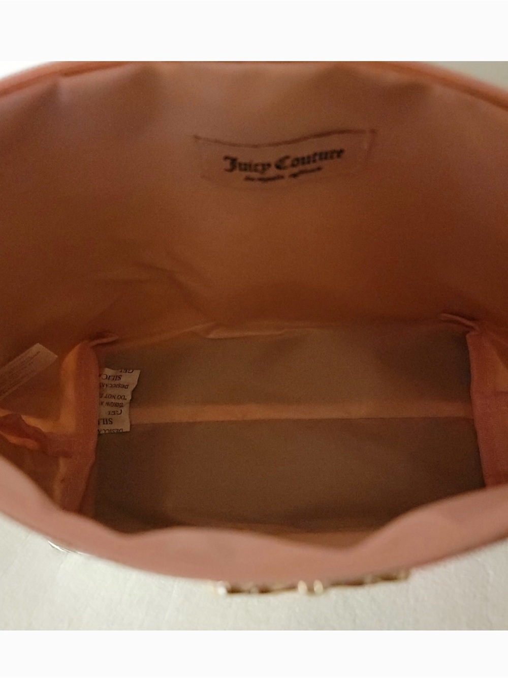 NWT Juicy Couture Pink Script Logo Cosmetic Pouch - Picture 6 of 8